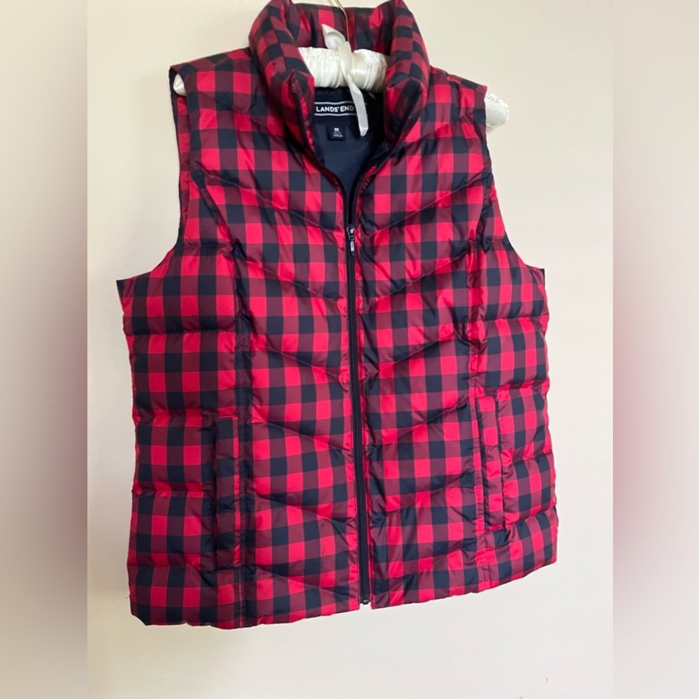 Lands End Plaid Vest